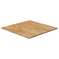 vidaXL Fyrkantig bordsskiva ljusbrun 70x70x1,5cm behandlad massiv ek