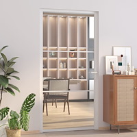 vidaXL Innerdörr 102,5x201,5 cm vit ESG-glas och aluminium