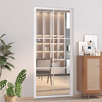 vidaXL Innerdörr 93x201,5 cm vit ESG-glas och aluminium
