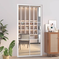 vidaXL Innerdörr 102,5x201,5 cm vit ESG-glas och aluminium