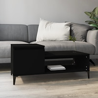 vidaXL Soffbord svart 100x50x45 cm konstruerat trä