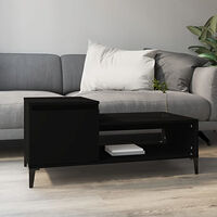 vidaXL Soffbord svart 100x50x45 cm konstruerat trä