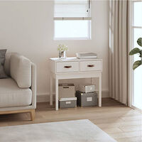 vidaXL Konsolbord vit 76,5x40x75 cm massiv furu