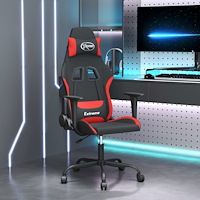 vidaXL Gamingstol svart och röd tyg