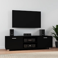 vidaXL Tv-bänk svart 140x40,5x35 cm konstruerat trä