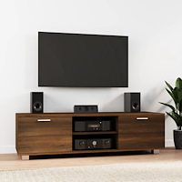 vidaXL Tv-bänk brun ek 140x40,5x35 cm konstruerat trä