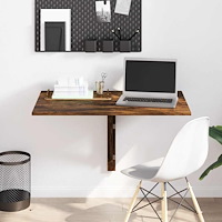 vidaXL Väggbord rökfärgad ek 100x60x56 cm konstruerat trä