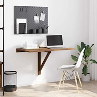vidaXL Väggbord brun ek 100x60x56 cm konstruerat trä