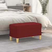 vidaXL Bänk vinröd 70x35x41 cm tyg
