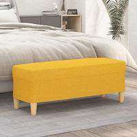 vidaXL Bänk ljusgul 100x35x41 cm tyg