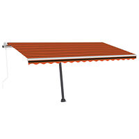 vidaXL Fristående markis automatisk 450x350 cm orange/brun