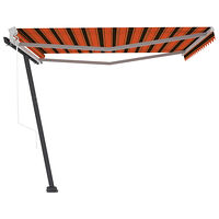 vidaXL Fristående markis automatisk 450x350 cm orange/brun