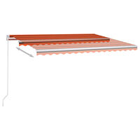 vidaXL Fristående markis automatisk 450x350 cm orange/brun