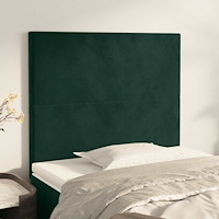 vidaXL Sänggavel mörkgrön 100x5x118/128 cm sammet