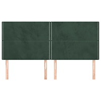 vidaXL Huvudgavlar 4 st mörkgrön 80x5x78/88 cm sammet