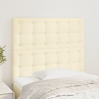 vidaXL Sänggavel krämfärgad 90x5x118/128 cm konstläder