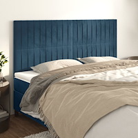 vidaXL Huvudgavlar 4 st mörkblå 80x5x78/88 cm sammet