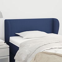 vidaXL Sänggavel med kanter blå 83x23x78/88 cm tyg