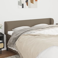 vidaXL Sänggavel med kanter taupe 183x23x78/88 cm tyg