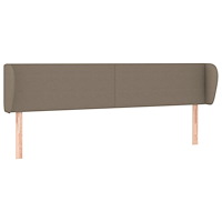 vidaXL Sänggavel med kanter taupe 183x23x78/88 cm tyg