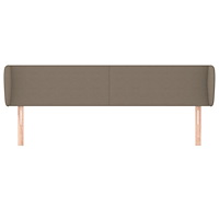vidaXL Sänggavel med kanter taupe 183x23x78/88 cm tyg