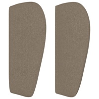 vidaXL Sänggavel med kanter taupe 183x23x78/88 cm tyg
