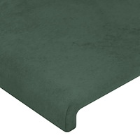 vidaXL Sänggavel med kanter mörkgrön 147x23x78/88 cm sammet