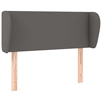 vidaXL Sänggavel med kanter grå 83x23x78/88 cm konstläder