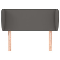 vidaXL Sänggavel med kanter grå 83x23x78/88 cm konstläder
