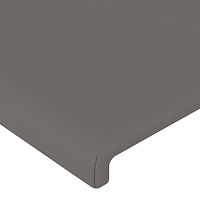 vidaXL Sänggavel med kanter grå 83x23x78/88 cm konstläder