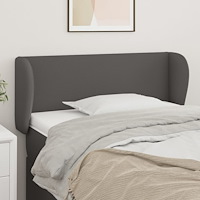 vidaXL Sänggavel med kanter grå 103x23x78/88 cm konstläder
