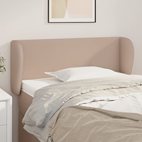 vidaXL Sänggavel med kanter cappuccino 103x23x78/88 cm konstläder