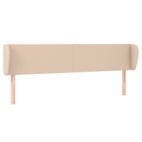 vidaXL Sänggavel med kanter cappuccino 183x23x78/88 cm konstläder