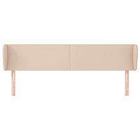 vidaXL Sänggavel med kanter cappuccino 183x23x78/88 cm konstläder