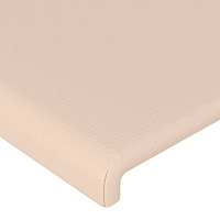 vidaXL Sänggavel med kanter cappuccino 183x23x78/88 cm konstläder