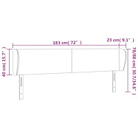 vidaXL Sänggavel med kanter cappuccino 183x23x78/88 cm konstläder