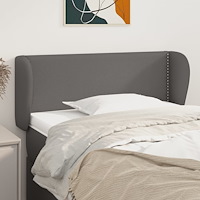 vidaXL Sänggavel med kanter grå 83x23x78/88 cm konstläder