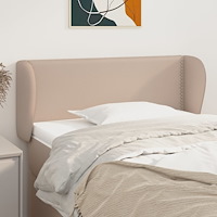 vidaXL Sänggavel med kanter cappuccino 83x23x78/88 cm konstläder