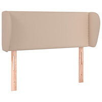 vidaXL Sänggavel med kanter cappuccino 103x23x78/88 cm konstläder