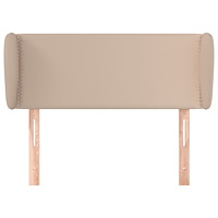 vidaXL Sänggavel med kanter cappuccino 103x23x78/88 cm konstläder