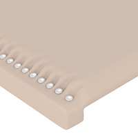 vidaXL Sänggavel med kanter cappuccino 103x23x78/88 cm konstläder