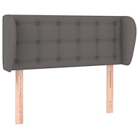 vidaXL Sänggavel med kanter grå 93x23x78/88 cm konstläder