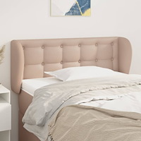 vidaXL Sänggavel med kanter cappuccino 103x23x78/88 cm konstläder