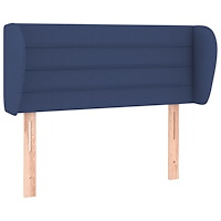 vidaXL Sänggavel med kanter blå 93x23x78/88 cm tyg
