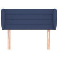 vidaXL Sänggavel med kanter blå 93x23x78/88 cm tyg