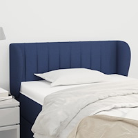 vidaXL Sänggavel med kanter blå 93x23x78/88 cm tyg
