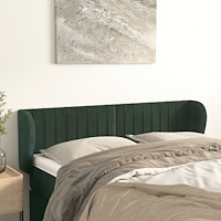 vidaXL Sänggavel med kanter mörkgrön 147x23x78/88 cm sammet