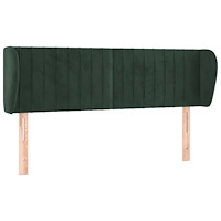 vidaXL Sänggavel med kanter mörkgrön 147x23x78/88 cm sammet