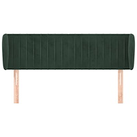 vidaXL Sänggavel med kanter mörkgrön 147x23x78/88 cm sammet