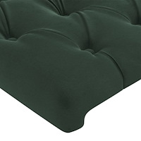 vidaXL Sänggavel med kanter mörkgrön 163x23x78/88 cm sammet